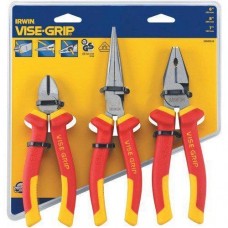 Комплект от изолирани клещи Irwin VISE-GRIP с ProTouch захват - клещи резачки 6", комбирани клещи 7" и клещи човки 8"
